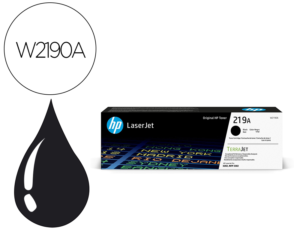 TONER HP ORIGINAL W2190A 219A 1300P COLORIS NOIR