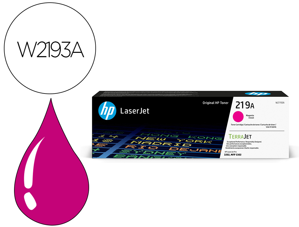 TONER HP ORIGINAL W2193A 219A 1200P COLORIS MAGENTA