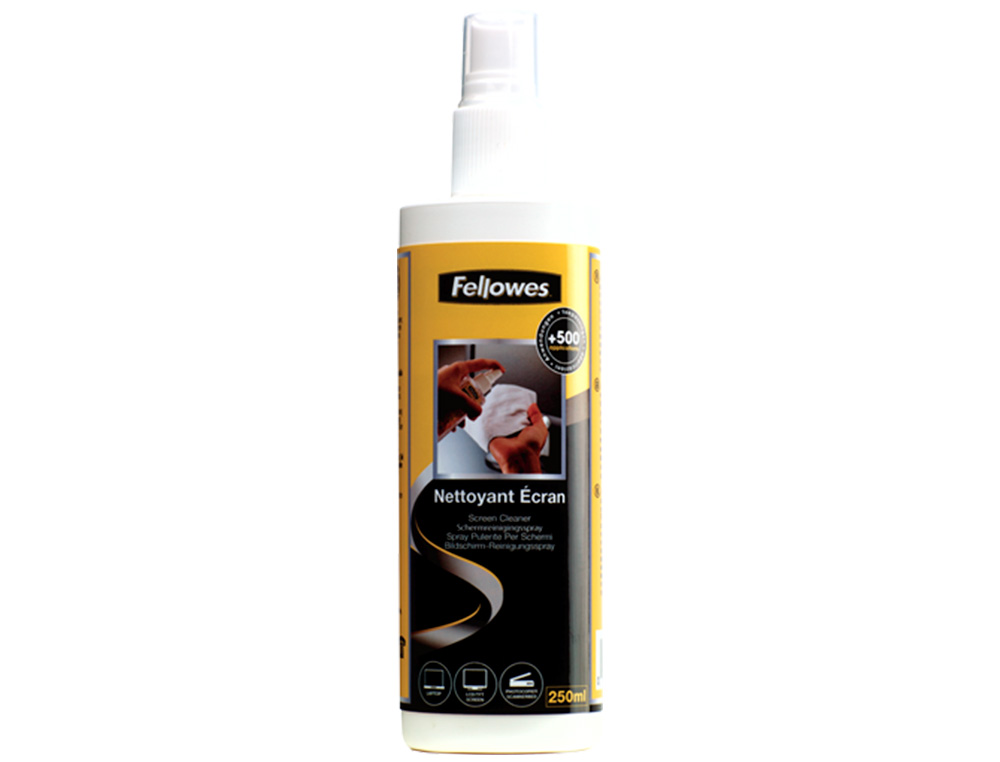 PRODUIT NETTOYANT FELLOWES ECRANS CRT/TFT/LCD PLASMA     ORDINATEURS PORTABLES         ANTISTATIQUE SPRAY 250ML