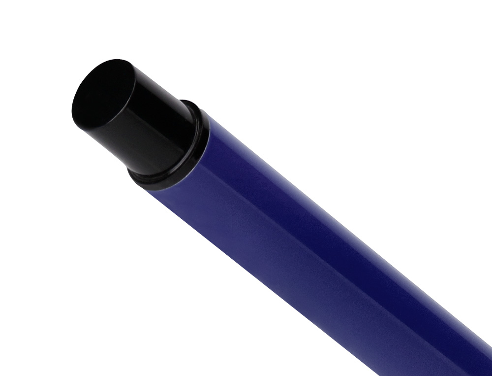 ROLLER BELIUS TURBO ALUMINIUM TEXTURE POINTILLEE ATTRIBUTS NOIR ENCRE NOIRE COLORIS BLEU DANS COFFRET CADEAU
