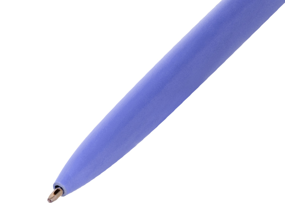 STYLO-BILLE BELIUS ROSE ALUMINIUM DETAILS ET ATTRIBUTS OR ROSE ENCRE BLEUE COLORIS LAVANDE DANS COFFRET CADEAU
