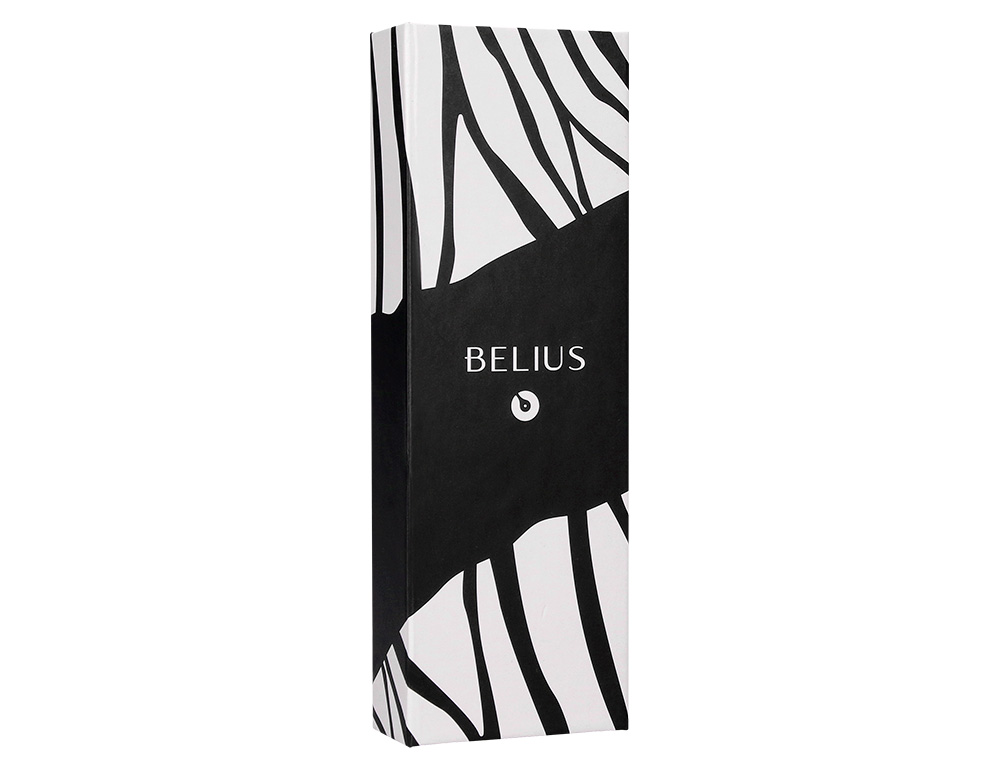 ROLLER BELIUS B&W ALUMINIUM ATTRIBUTS OR ENCRE NOIRE COLORIS BLANC ZEBRURES NOIRES DANS COFFRET CADEAU