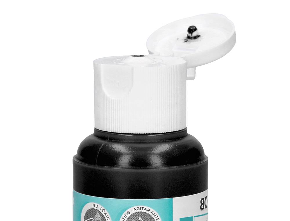 PEINTURE ACRYLIQUE LIDERPAPEL COLORIS NOIR BOUTEILLE 80ML