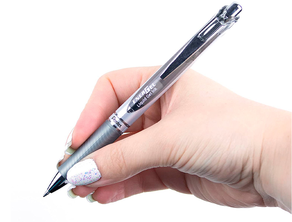 ROLLER PENTEL A ENCRE GEL ENERGEL RETRACTABLE POINTE 0.7MM COLORIS GRIS