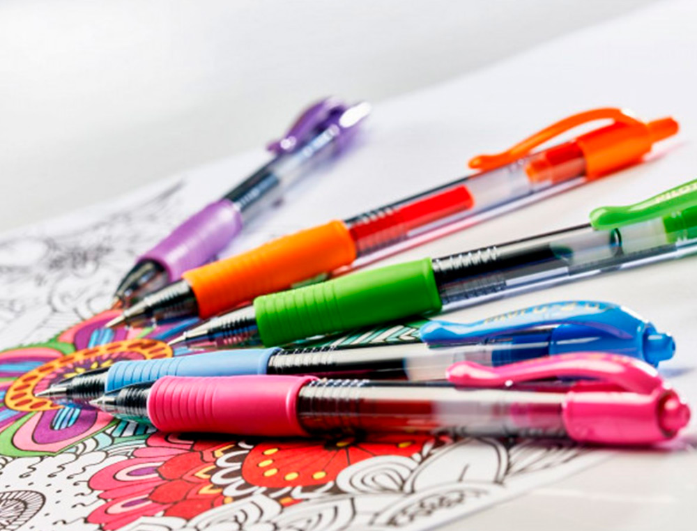 STYLO- BILLE G-2 PILOT POCHETTE 14 POINTE MOYENNE 0.7MM COLORIS ASSORTIS