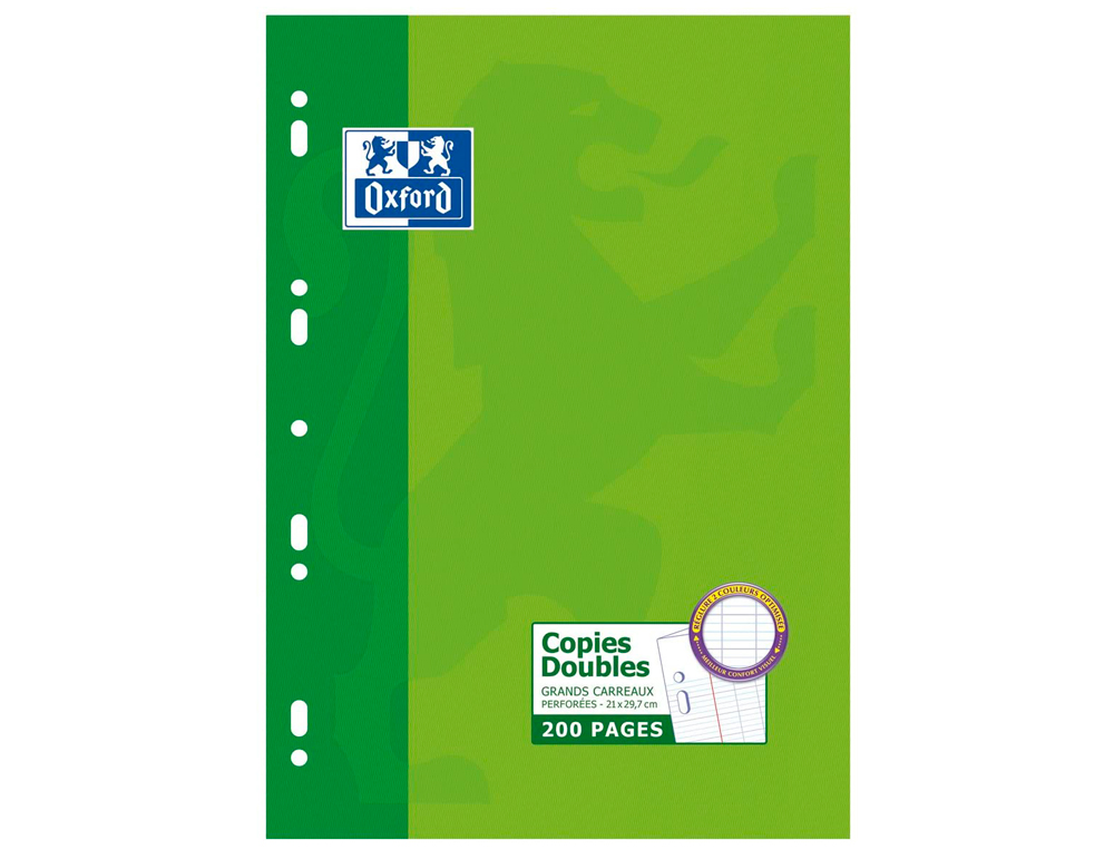 COPIE DOUBLE OXFORD A4 210X297MM 200P SYS PERFORES