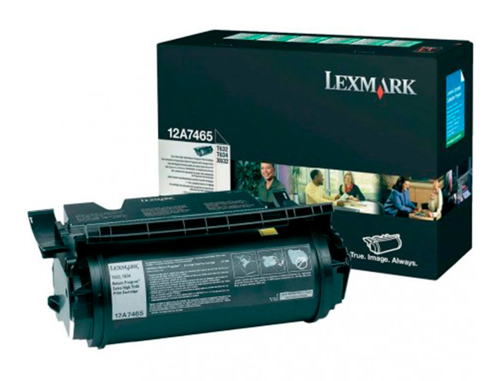 TONER LASER LEXMARK T632/T634/X630/X632 12A7465 COULEUR NOIR HAUTE CAPACITE 32000P