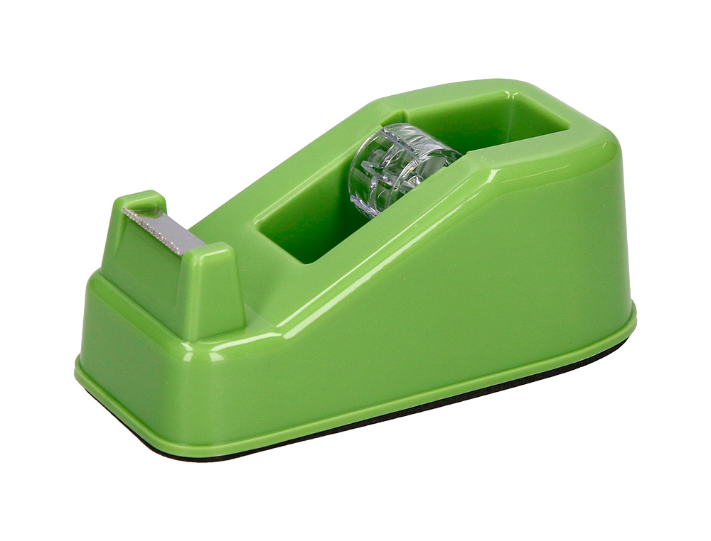 DEVIDOIR DE COMPTOIR LIDERPAPEL ECOUSE 100%        PLASTIQUE RECYCLE RUBAN       ADHESIF 19MMX33M COLORIS VERT