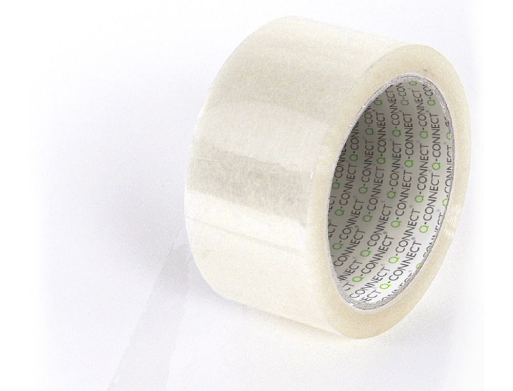 RUBAN ADHESIF Q-CONNECT POLYPROPYLENE POUR EMBALLAGE 45 MICRONS 66MX75MM COLORIS TRANSPARENT