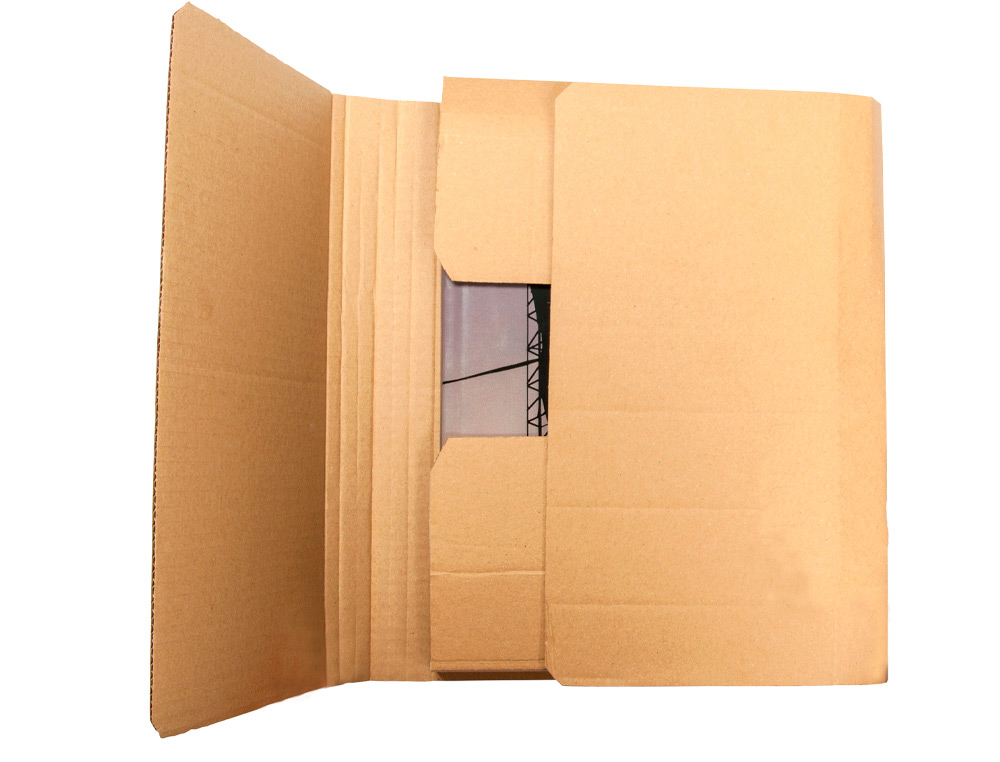 BOITE CARTON Q-CONNECT SPECIALE EMBALLAGE LIVRES CATALOGUES REVUES DOSSIERS MONTAGE FACILE CANNELURE 3MM 400X290X75MM