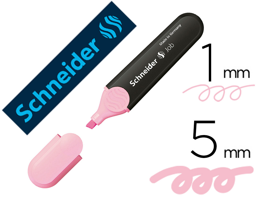 SURLIGNEUR SCHNEIDER JOB PASTEL POINTE BISEAUTEE       ECRITURE 1/5MM COLORIS ROSE