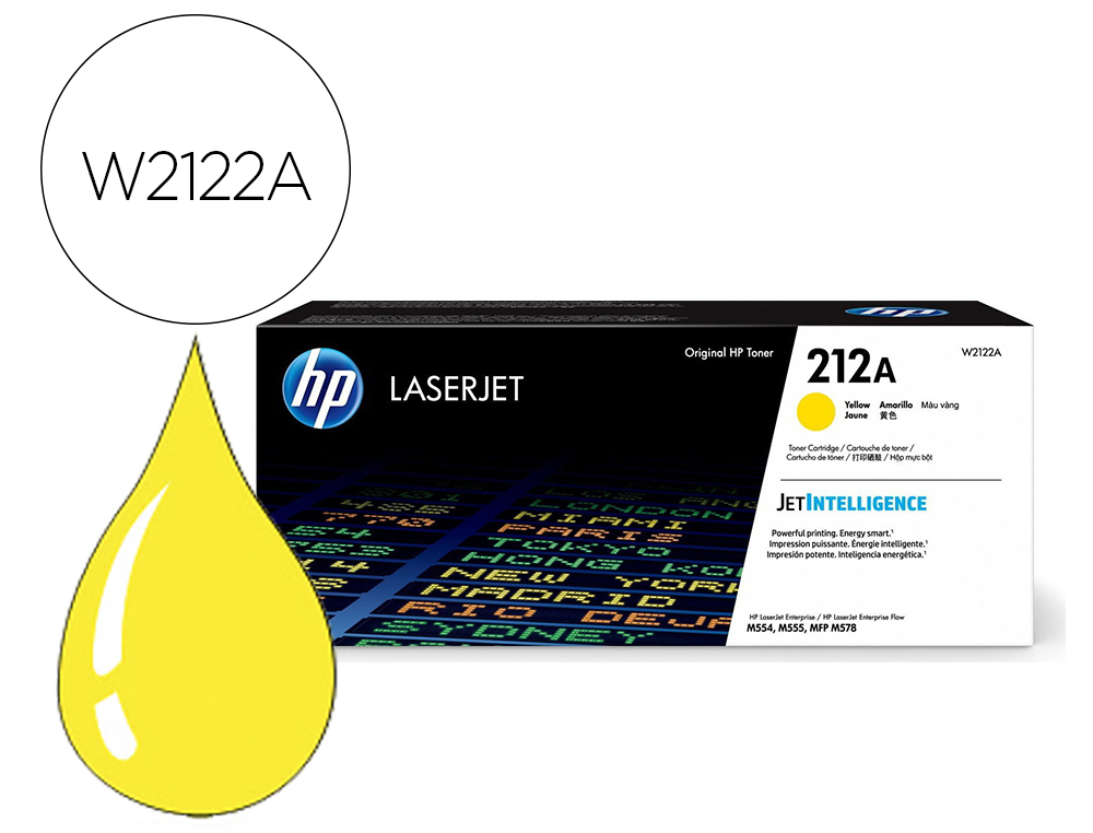 TONER HP ORIGINAL LASERJET 212A JAUNE 4500 PAGES
