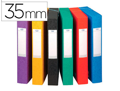 BOTE CLASSEMENT ELBA KANGOUROU BOSTON CARTE LUSTRE 600G 7/10E 240X320MM DOS 35MM TIQUETTE COLORIS ASSORTIS