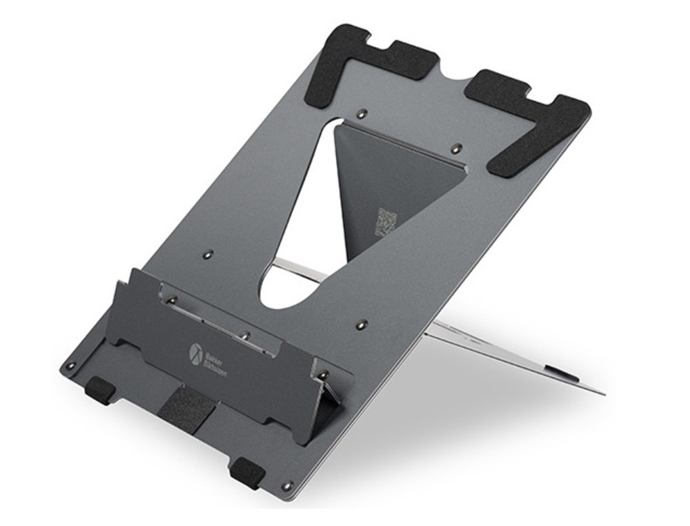 SUPPORT ORDINATEUR PORTABLE BAKKER ERGO Q 160 COMPACT     ALUMINIUM NOIR GRIS
