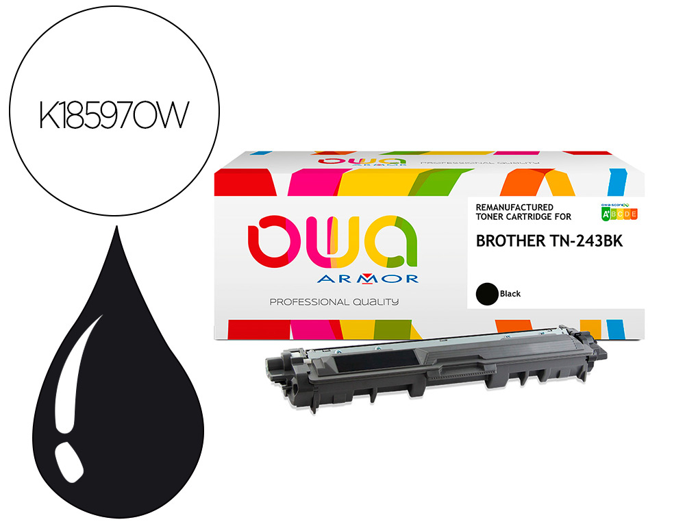 TONER Q-CONNECT COMPATIBLE BROTHER TN243BK HL-L          3210/30/70 DCP-L 3510/50      MFC-L 3730/50/70 1000P NOIR