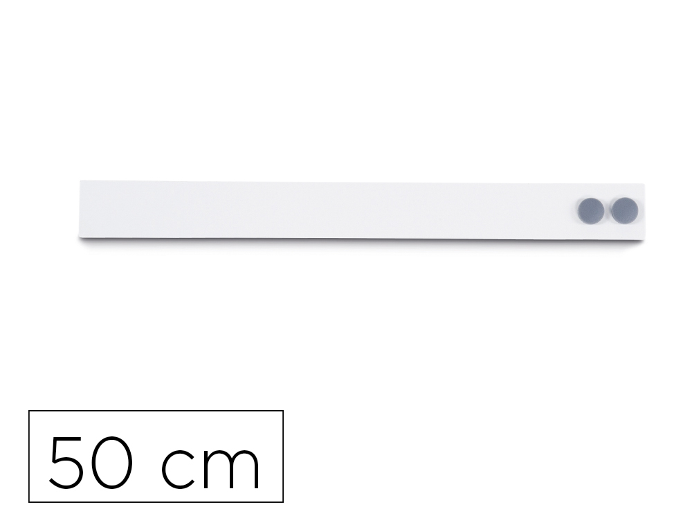 BANDE METALLIQUE MAUL STANDARD LONGUEUR 50CM AVEC 2 AIMANTS COLORIS BLANC