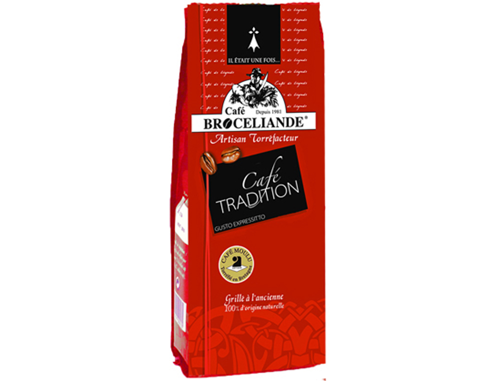 CAFE TRADITION BROCELIANDE MOULU 50% ARABICA SACHET 250  GR