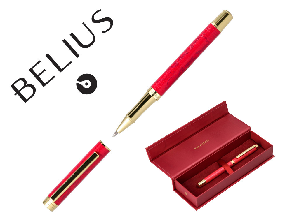 ROLLER BELIUS WILD WEST ALUMINIUM ENCRE NOIRE COLORIS BORDEAUX DORE BOITE DESIGN