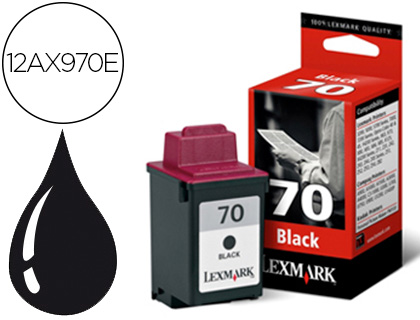 CARTOUCHE LEXMARK JET D'ENCRE 12AX970E COULEUR NOIR HAUTE CAPACIT 600P
