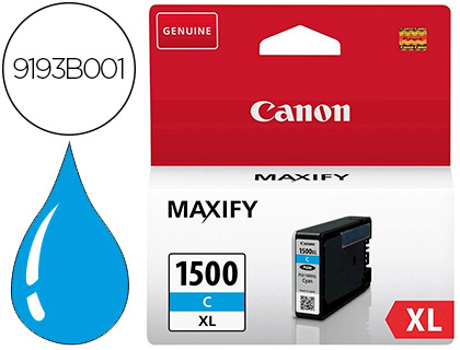 CARTOUCHE CANON JET D'ENCRE 9193 B001-PGI1500XLC COULEUR CYAN 1020P