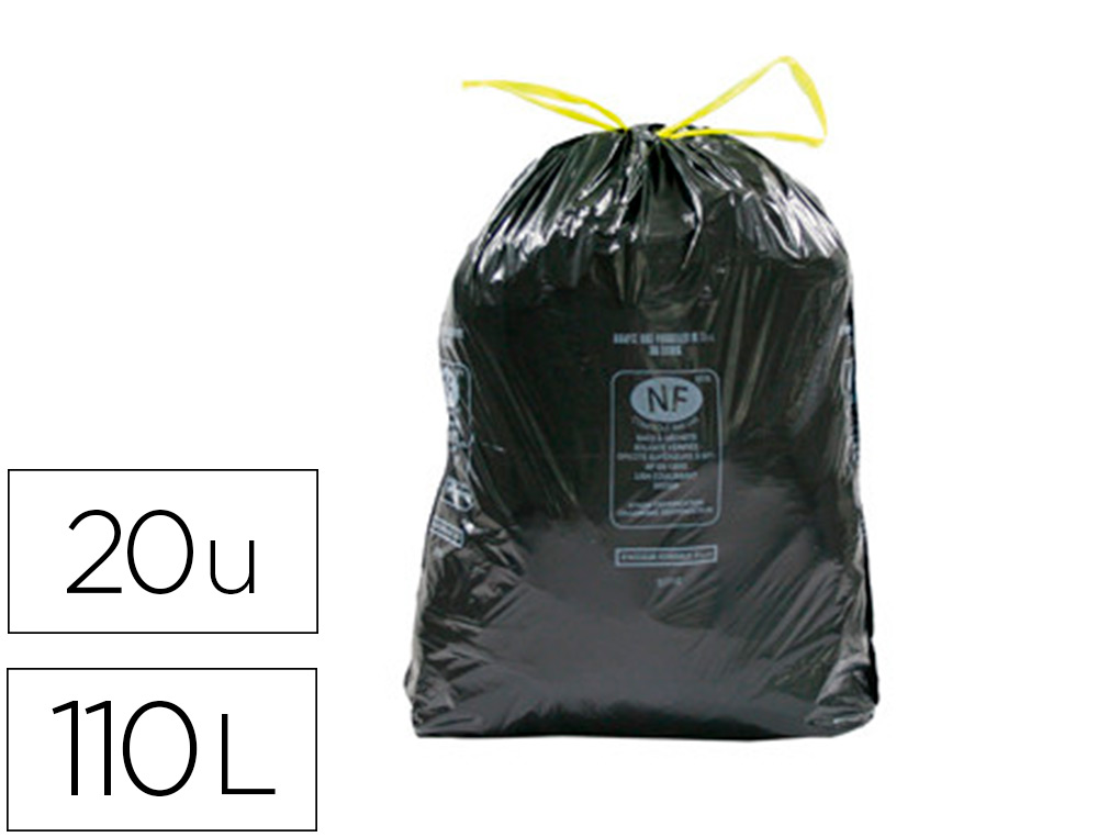 SAC POUBELLE NF LIENS RLX20 110 LITRES