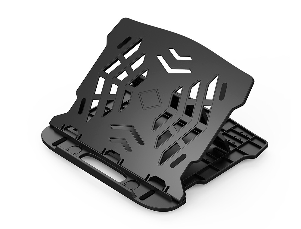 SUPPORT Q-CONNECT ORDINATEUR PORTABLE 7 REGLAGES EN        HAUTEUR COLORIS NOIR