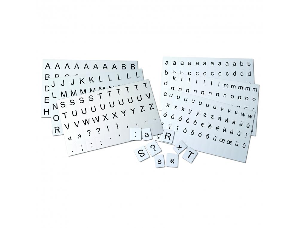 PACK ENSEIGNANT SEPP POUR LE TABLEAU ATELIERS LETTRES      MAGNETIQUES 150 MAJUSCULES    180 MINUSCULES