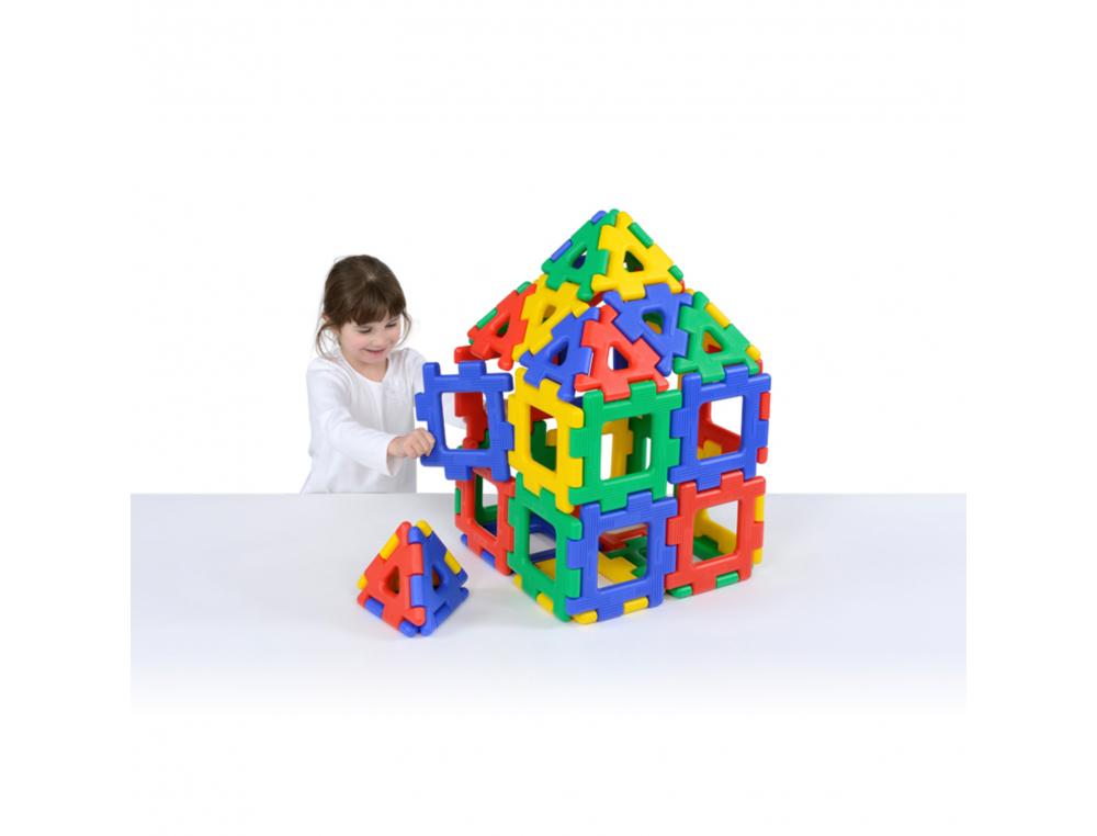 POLYDRON GEANT POLYDRON AUX FORMES 2D ET 3D ET 20 CARRES  ET 20 TRIANGLES EQUILATERAUX