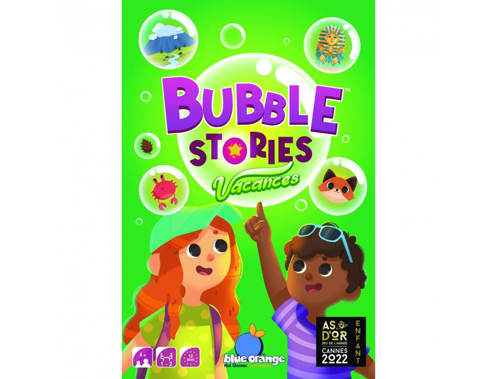 BUBBLE STORIES BLUE ORANGE BUBBLE STORIES VACANCES       DECOUVRE NOUVEAUX MONDES 72   CARTES 3 SCENARIOS 1 TUTORIEL