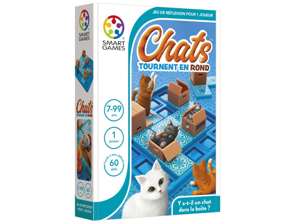 LOGIQUE REFLEXION SMART CHATS TOURNENT EN ROND 60 DEFIS     PROPOSES 1 PLATEAU DE JEU 5   CHATS 4 PIECES DE JEU 1