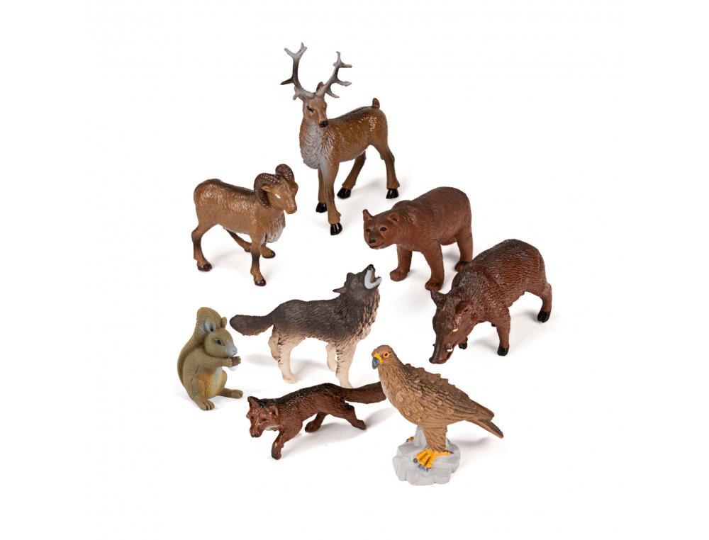LES ANIMAUX DE LA FORET 8 FIGURINES MINILAND