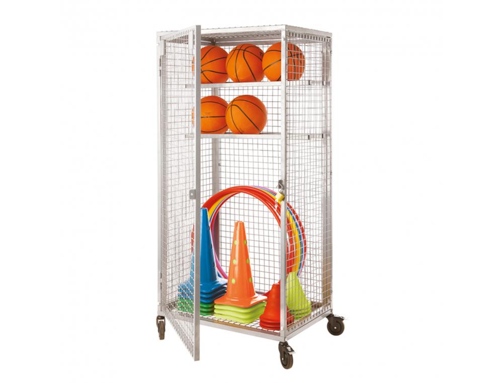 ARMOIRE ROULANTE TREMBLAY 1 PORTE 4 ROUES + CADENAS       CHARGE MAX 100KG 80X55X165CM