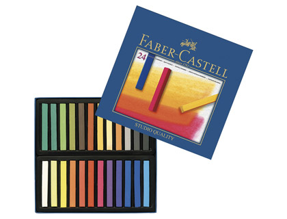 PASTEL TENDRE FABER-CASTELL GOLDFABER STUDIO CARR 66MM COLORIS BRILLANT INTENSE BONNE RSISTANCE LUMIRE BOTE 24U