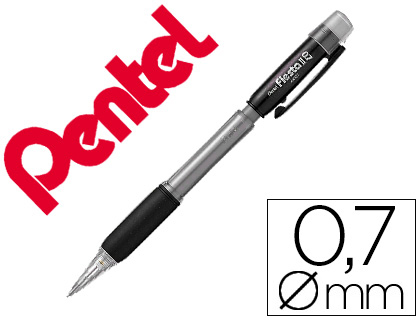 PORTE-MINE PENTEL FIESTA 0.7MM RECHARGEABLE GRIP       CAOUTCHOUC GOMME AVEC         CAPUCHON CONTIENT 2 MINES HB